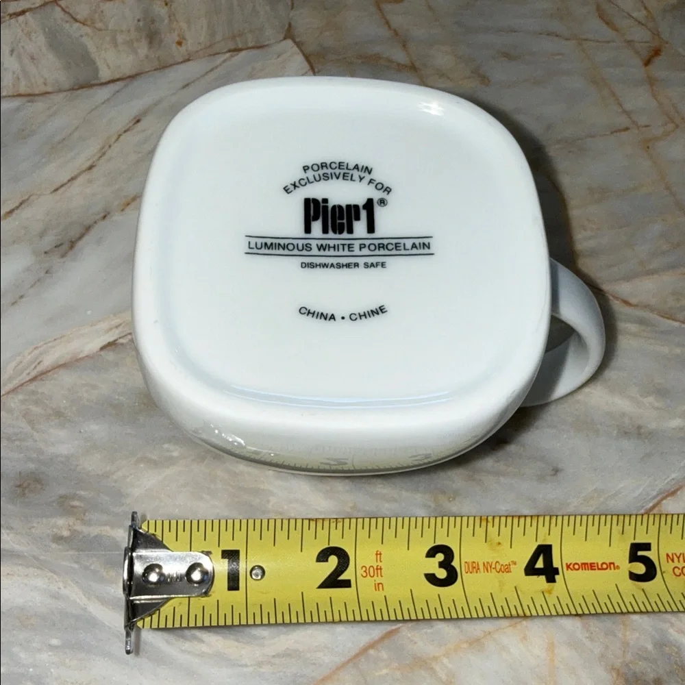 Pier 1 Luminous White‎ Porcelain Creamer Pitcher Dishwasher Safe Mini Milk Jug